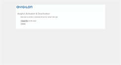 Desktop Screenshot of activate.avigilon.com