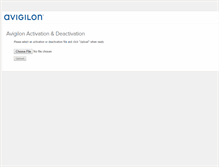 Tablet Screenshot of activate.avigilon.com